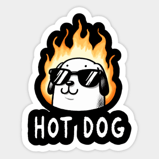 Cool Hot Dog Wiener Dog Sticker